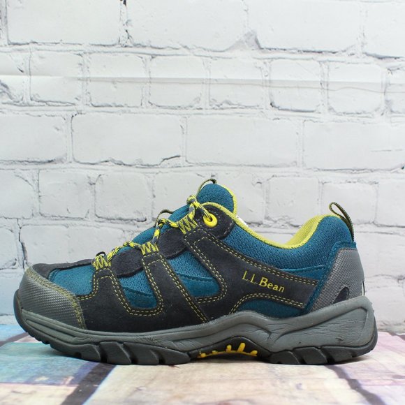 L.L. Bean Other - LL Bean Blue Suede Mesh Waterproof Trail Model Low Hikers Sneakers Size 6